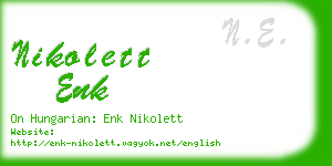 nikolett enk business card